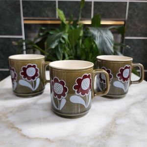 Ironstone Made in Romania Vintage Mugs